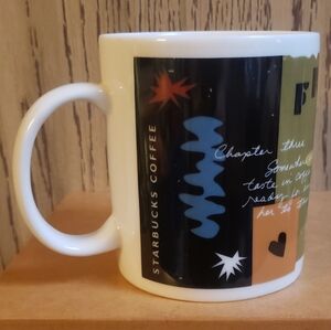 VTG Starbucks MUG 90s Y2K FRENCH ROAST Artsy Graphic Classic Coffee Bag Design